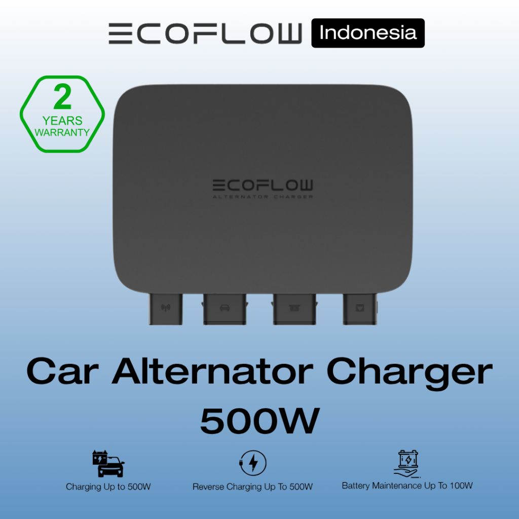 Jual EcoFlow 500W Alternator Charger - Portable Power Station Fast Charging  Mobil SUV, Pick Up, RV | Shopee Indonesia