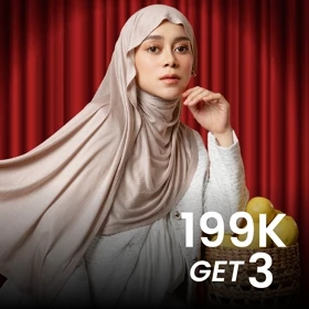 Lozy Hijab 199K GET 3 Arabian Shawl Lozy X Lesti (Hijab Pashmina Viscose Rayon)