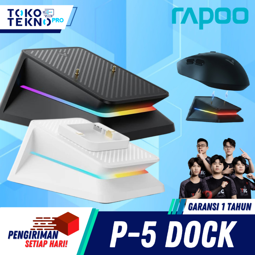 Jual Rapoo P5 / P-5 RGB Wireless Mouse Charging Dock | Shopee Indonesia