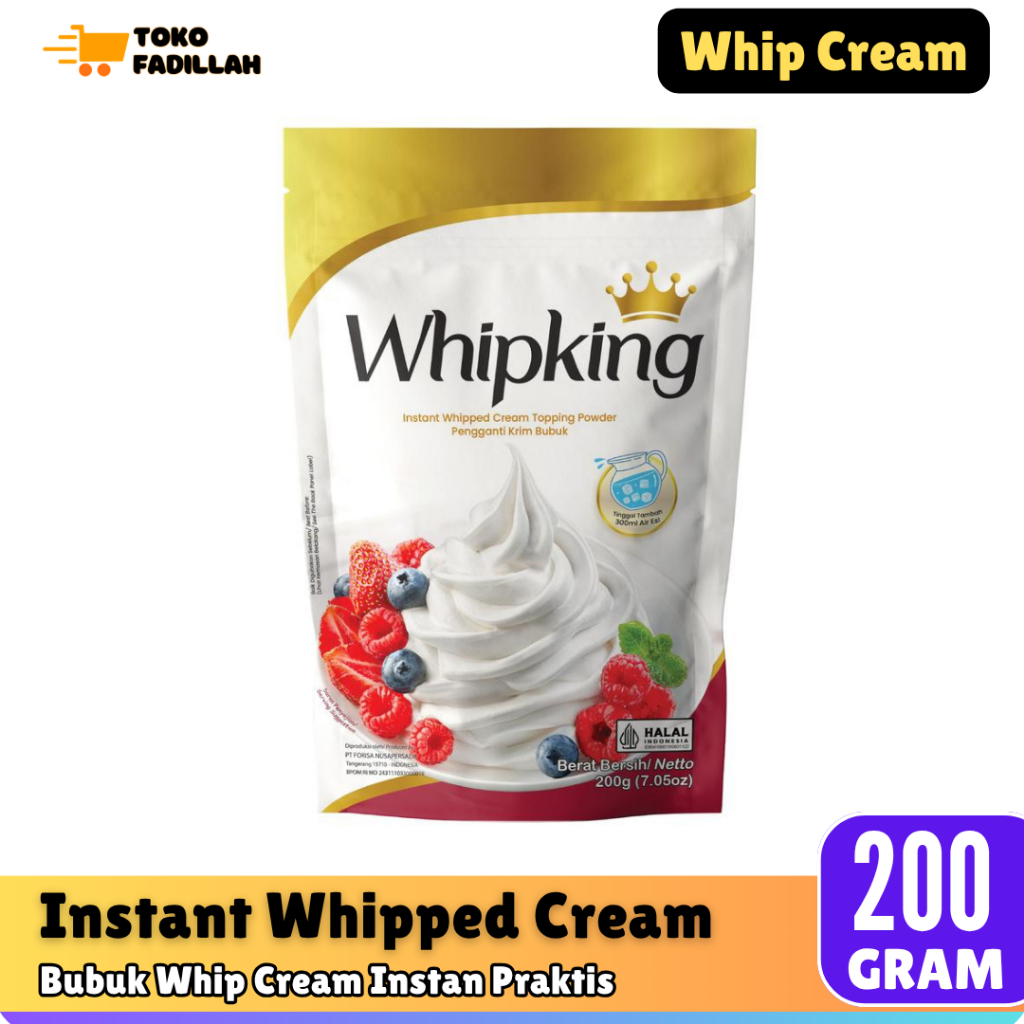 Jual WHIPKING Whipped Cream Powder 200 gr | Shopee Indonesia