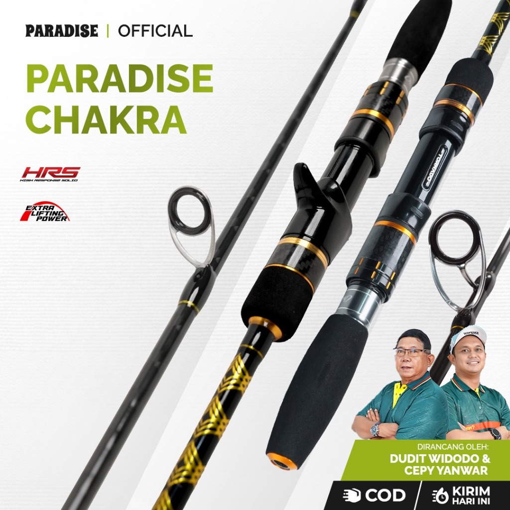 Paradise - Joran Pancing Paradise Chakra Jigging Mancing Dasaran Laut | PE 2-6 180Cm Joran Pancingan Butt Joint Carbon HRS Garansi 1 Tahun