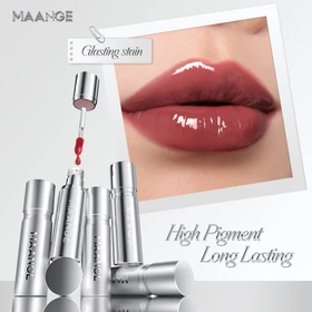 MAANGE Satin Glow Lip Tint Natural Transferproof Hydrating Lip Glossy Finish Tahan Celebshine