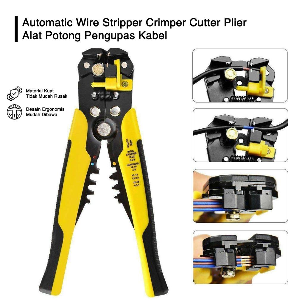 Jual Alat Potong Pengupas Kabel Wire Stripper Cutter Plier Crimping 5 ...
