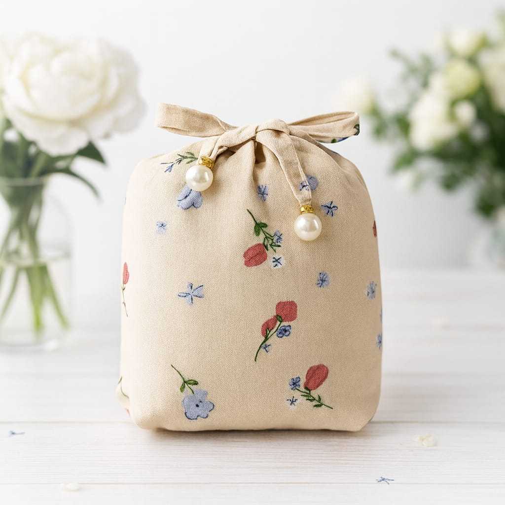 Mukena Traveling Mini Pouch 2in1 Katun Motif Tas Dan Sejadah - foto 3