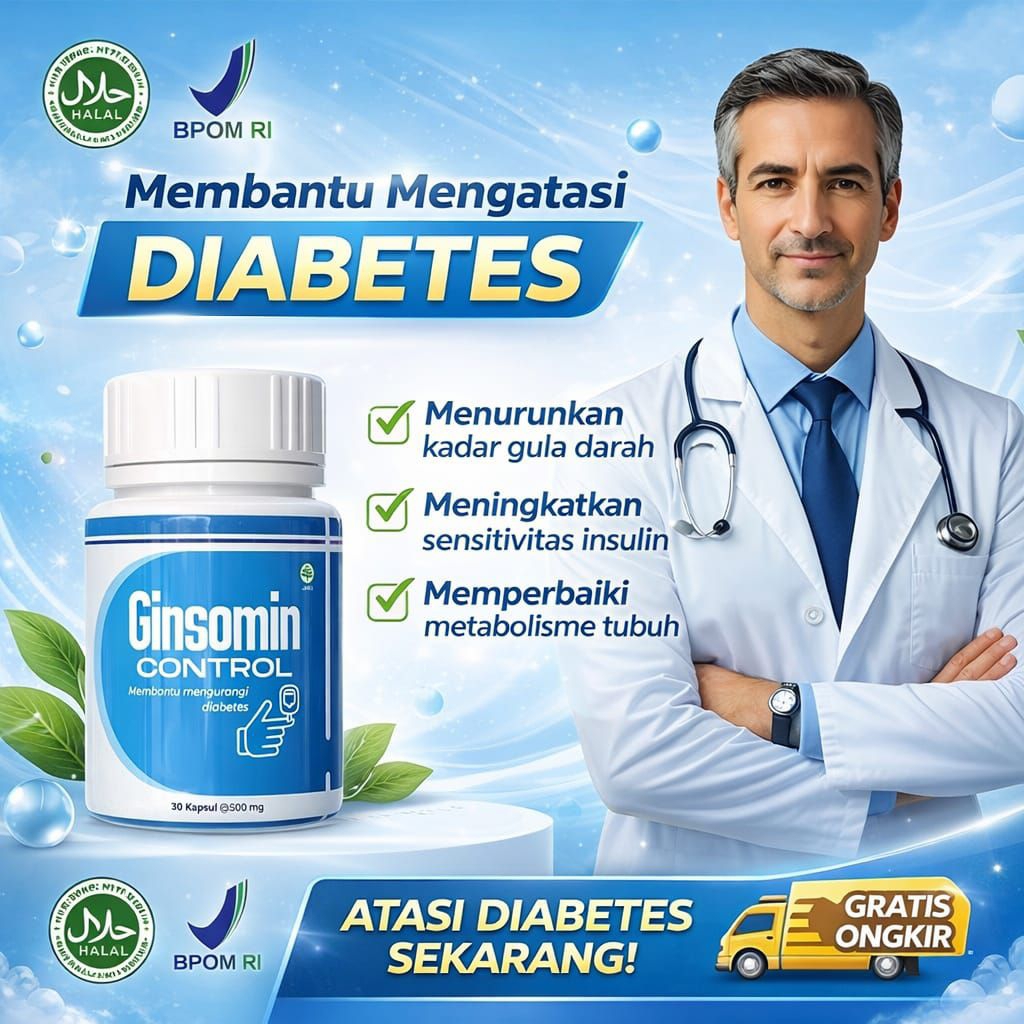 Ginsomin Control Membantu Mengatasi Gejala Diabetes Dan Kesemuta Halal Bpom
