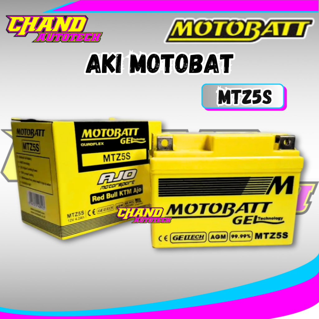 Aki MOTOBATT GEL MTZ5S Motor Beat Supra X 125 Scoopy Revo Mio Vario 110
