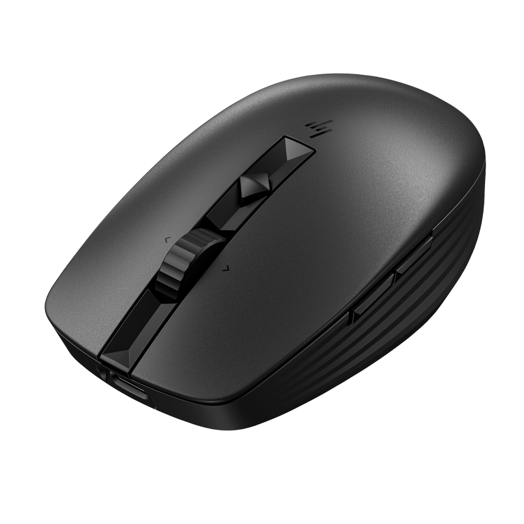 Mouse Silent HP 710 Rechargeable Silver / Black Wireless Up to 3000 DPI Bluetooth Windows 11 Windows 10 Chrome OS mac OS Promo Murah Gratis Ongkir Off (2)