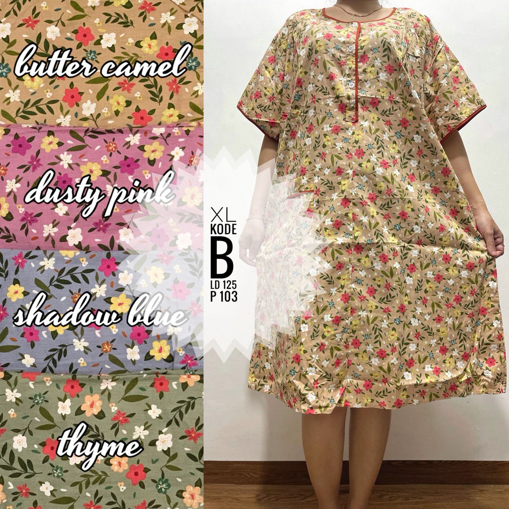 Jual Daster Pretty Girl Jumbo LD 125-128 Big Size XL Kajep Katun Jepang ...