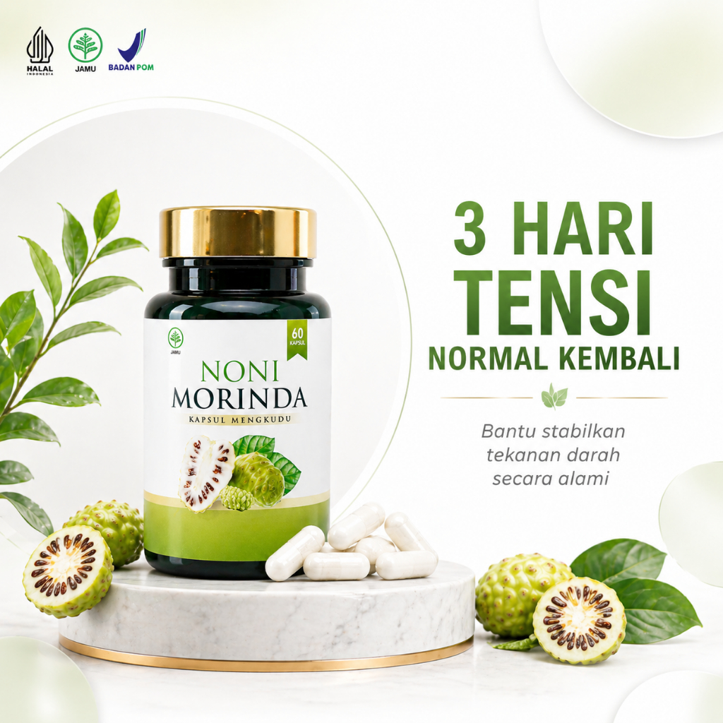 NONI MORINDA Penurun Darah Tinggi 3 Hari Langsung Normal Kapsul Buah Mengkudu Solusi Hipertensi Cepat