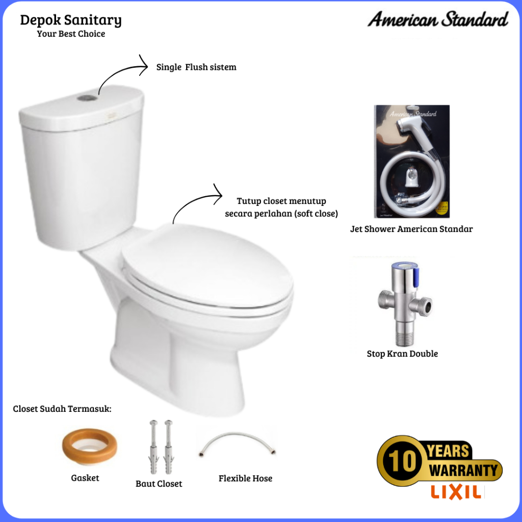 Closet Duduk American Standard My Winston Single Flush CCST