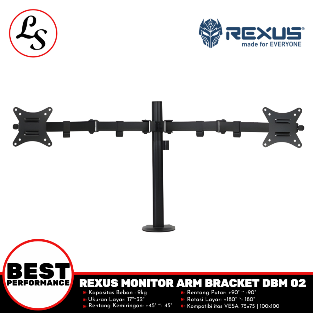Jual REXUS MONITOR ARM BRACKET STAND DBM-02 / DBM 02 | Shopee Indonesia