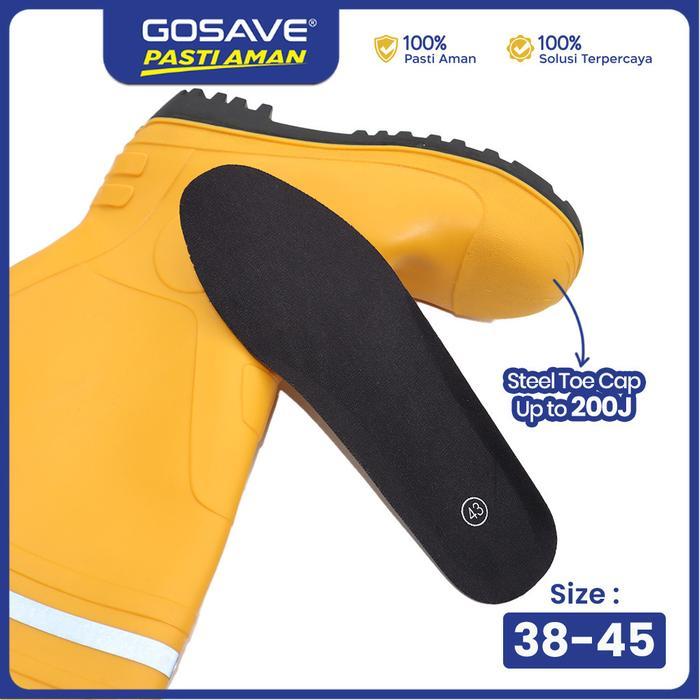 Jual GOSAVE Sepatu Boots Safety Sparta Premium PVC Ujung Besi Safety ...