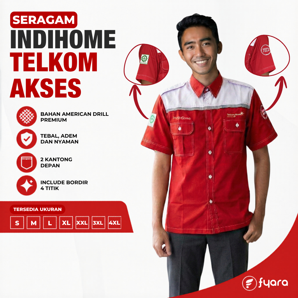 Jual Seragam Indihome / Indihome Telkom Akses - Baju Kerja Teknisi ...