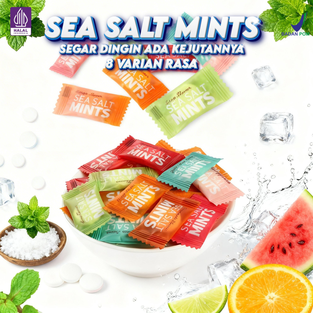 Jual Sea Salt Mint Permen 8 Rasa Segar Alami Seimbang Rasanya dengan ...