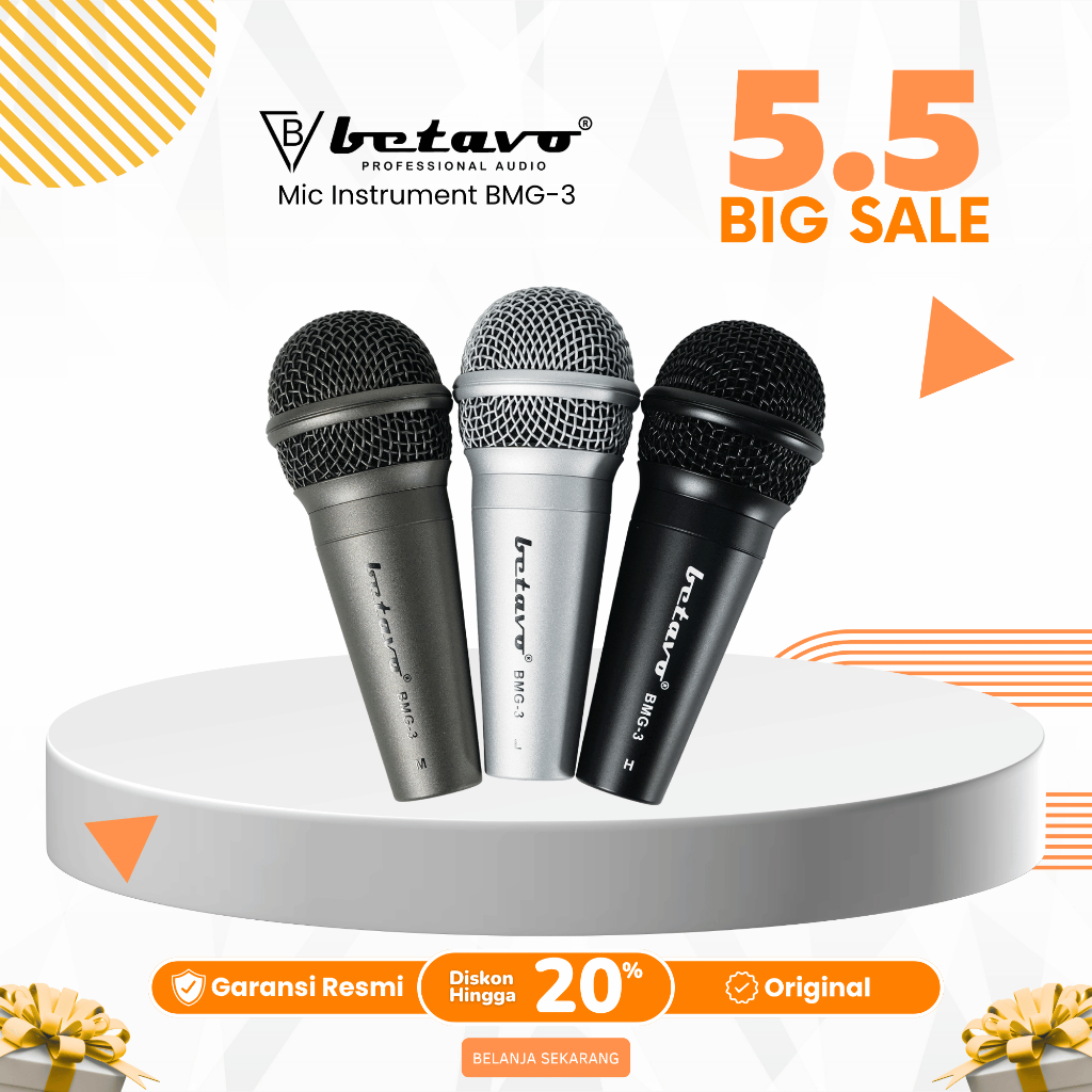 Jual Professional Dynamic Microphone Betavo BMG - 3 | Mic Instrumen ...