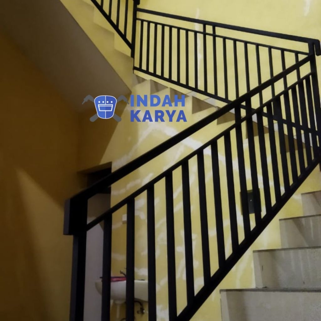 Jual railing tangga minimalis besi hollow galvanis | Shopee Indonesia
