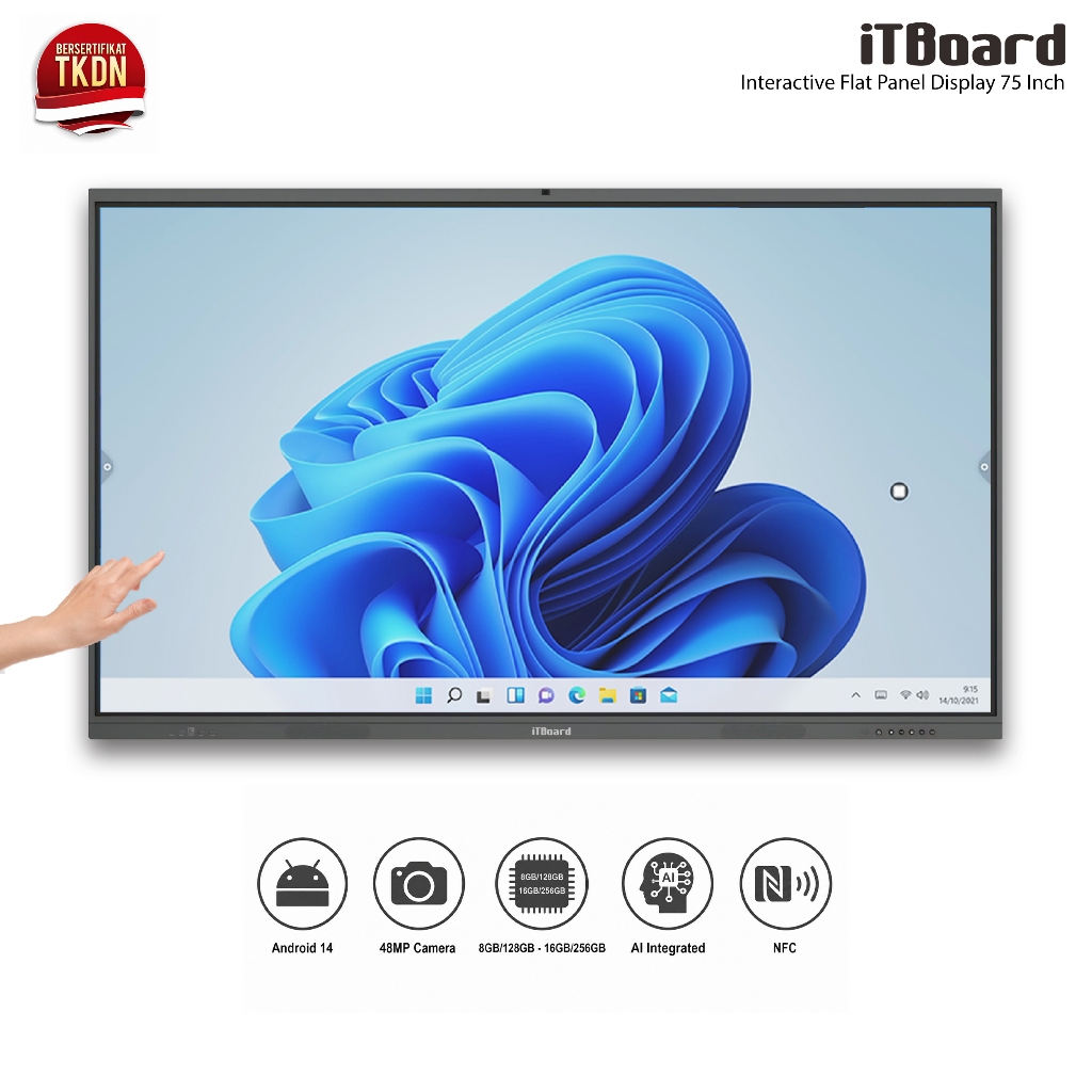Jual iTBoard Interactive Flat Panel Display 75 Inch Smart Board ...