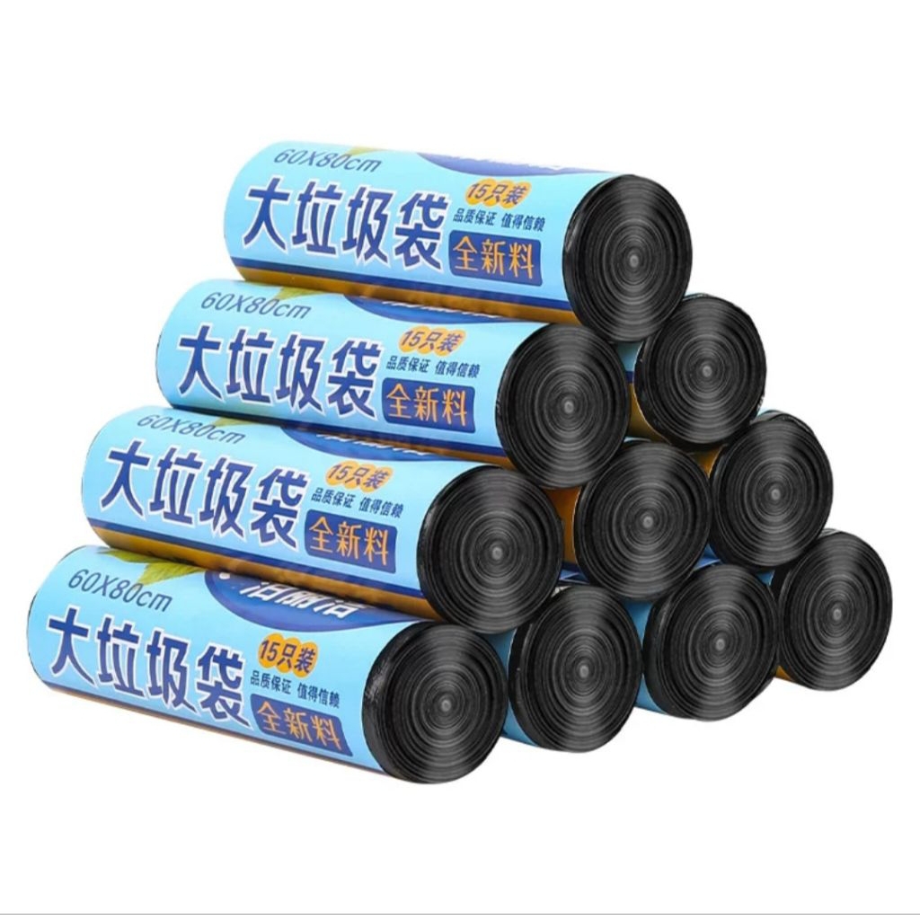 Kantong Plastik Sampah Extra Tebal 60x80cm ( 1 Roll Isi 15pcs ) - foto 4