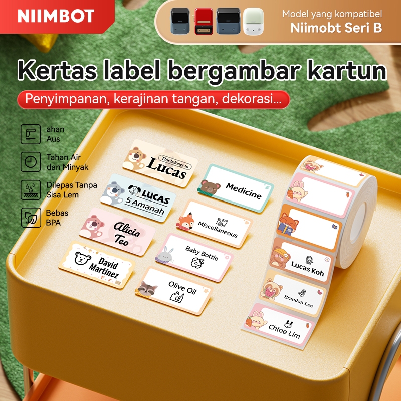 Jual Niimbot B21/B21Pro/B1Pro/B1/B31 Kertas Label Termal dengan Pola ...