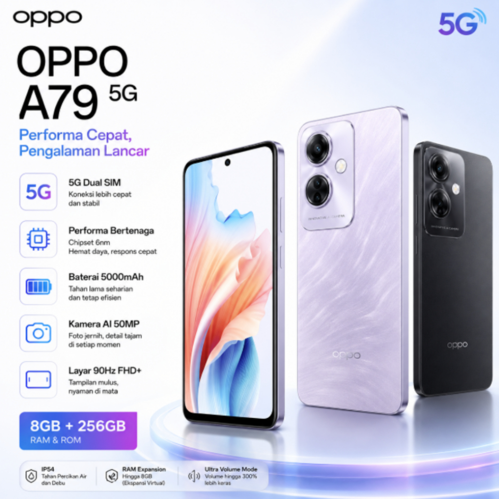 Jual 24 Jam Kirim | Oppo A79 5G | 8GB+256GB | Layar AMOLED 90Hz | Fast ...