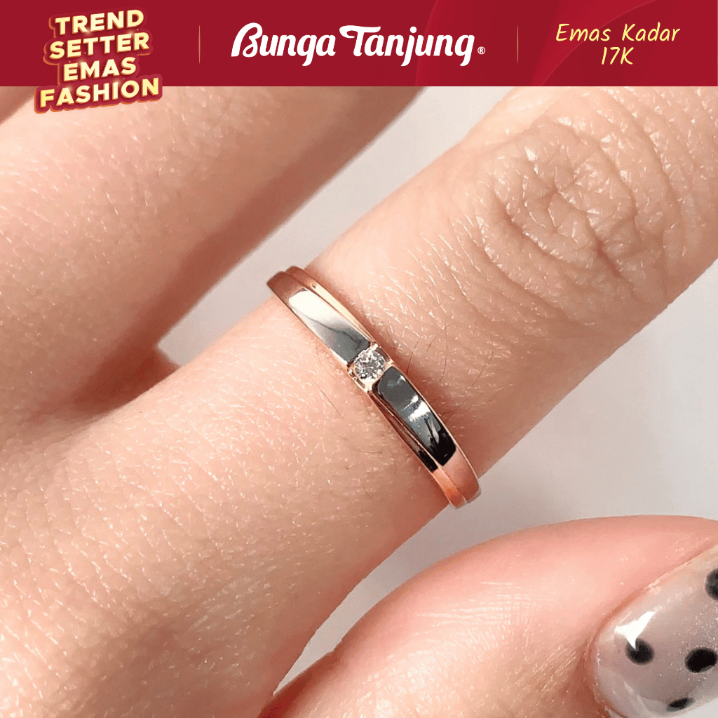 Jual CINCIN NIKAH QEELA WEDDING RING - EMAS 17K - BUNGA TANJUNG GOLD ...