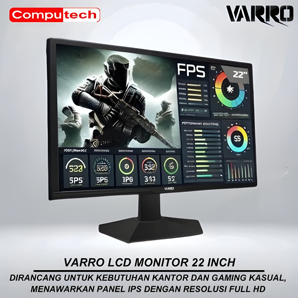 Jual MONITOR LED VARRO GAMING 22 INCH NW22-MOF75-D 75Hz | Shopee Indonesia