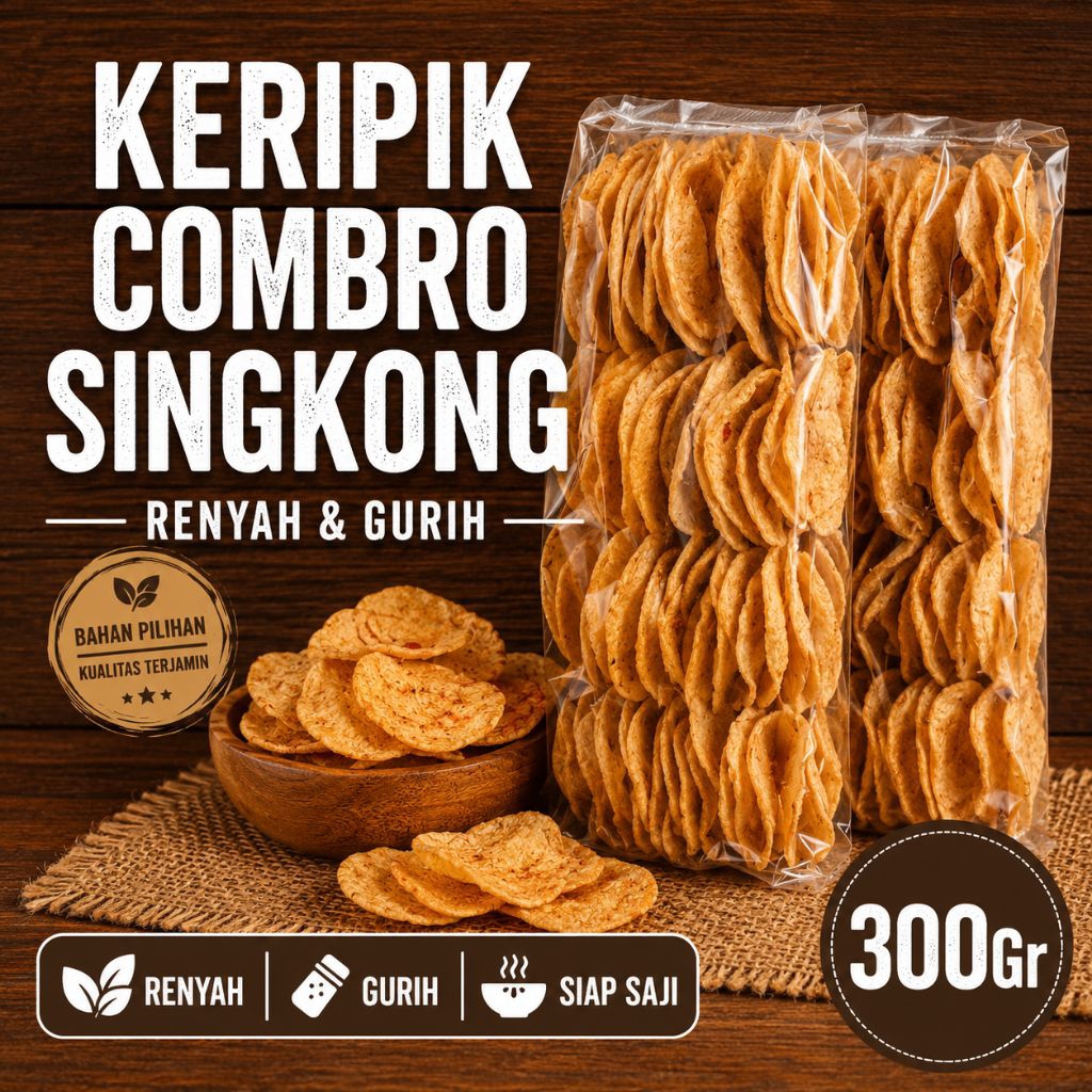 Jual Keripik Combro Singkong 300g | Camilan Gurih Renyah Pedas ...