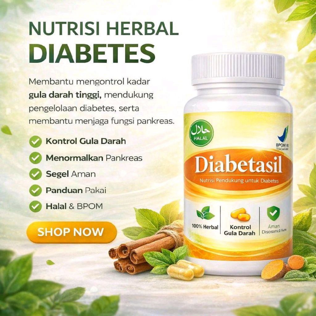 Diabetasil Original Suplemen Diabetes Halal 100% Herbal