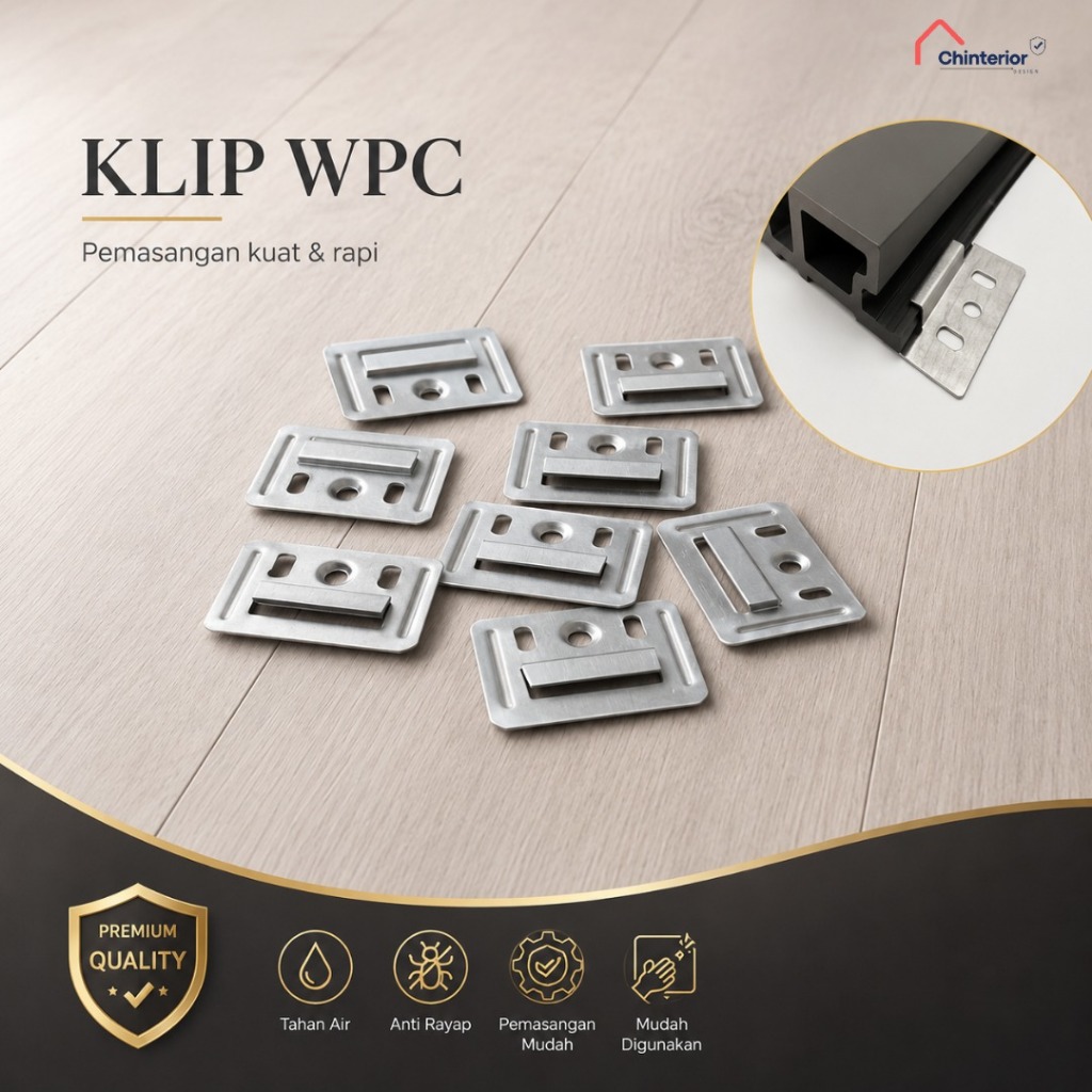 Jual Bracket Klip WPC untuk Pemasangan Panel Dinding | Shopee Indonesia