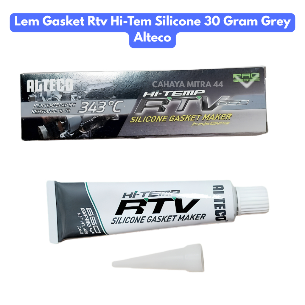 Jual Lem Gasket RTV Hi-Tem Silicone Grey Alteco 30 Gram | Sealant Tahan ...