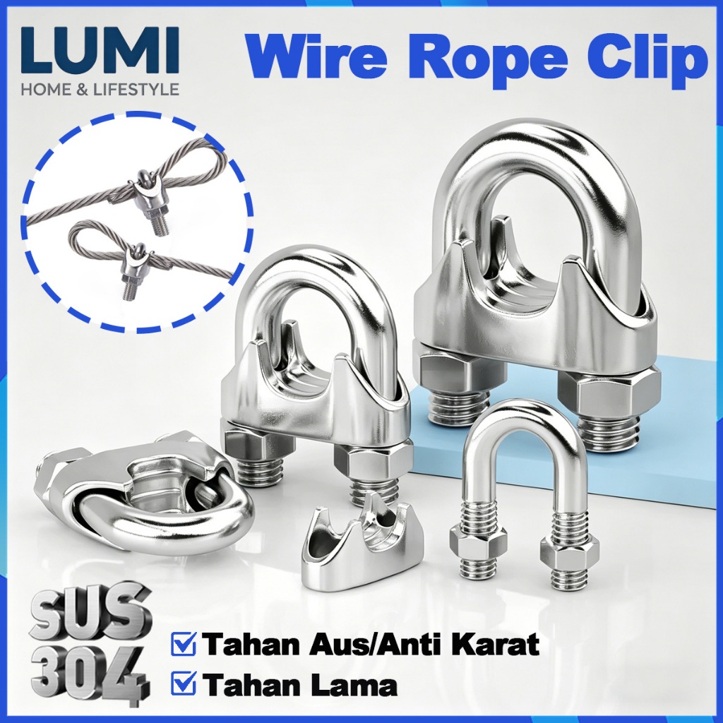 Jual Wire Rope Clip Klem Seling Kuku Macan Stainless 304 Tebal Heavy ...
