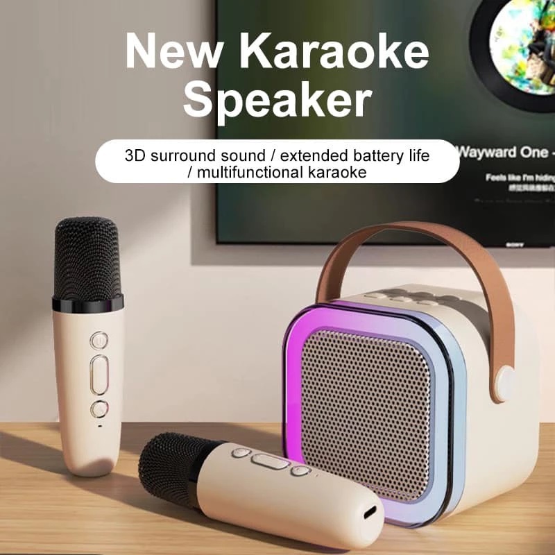 Jual Speaker Karaoke Portable Led Bluetooth Mic Wireless | Shopee Indonesia