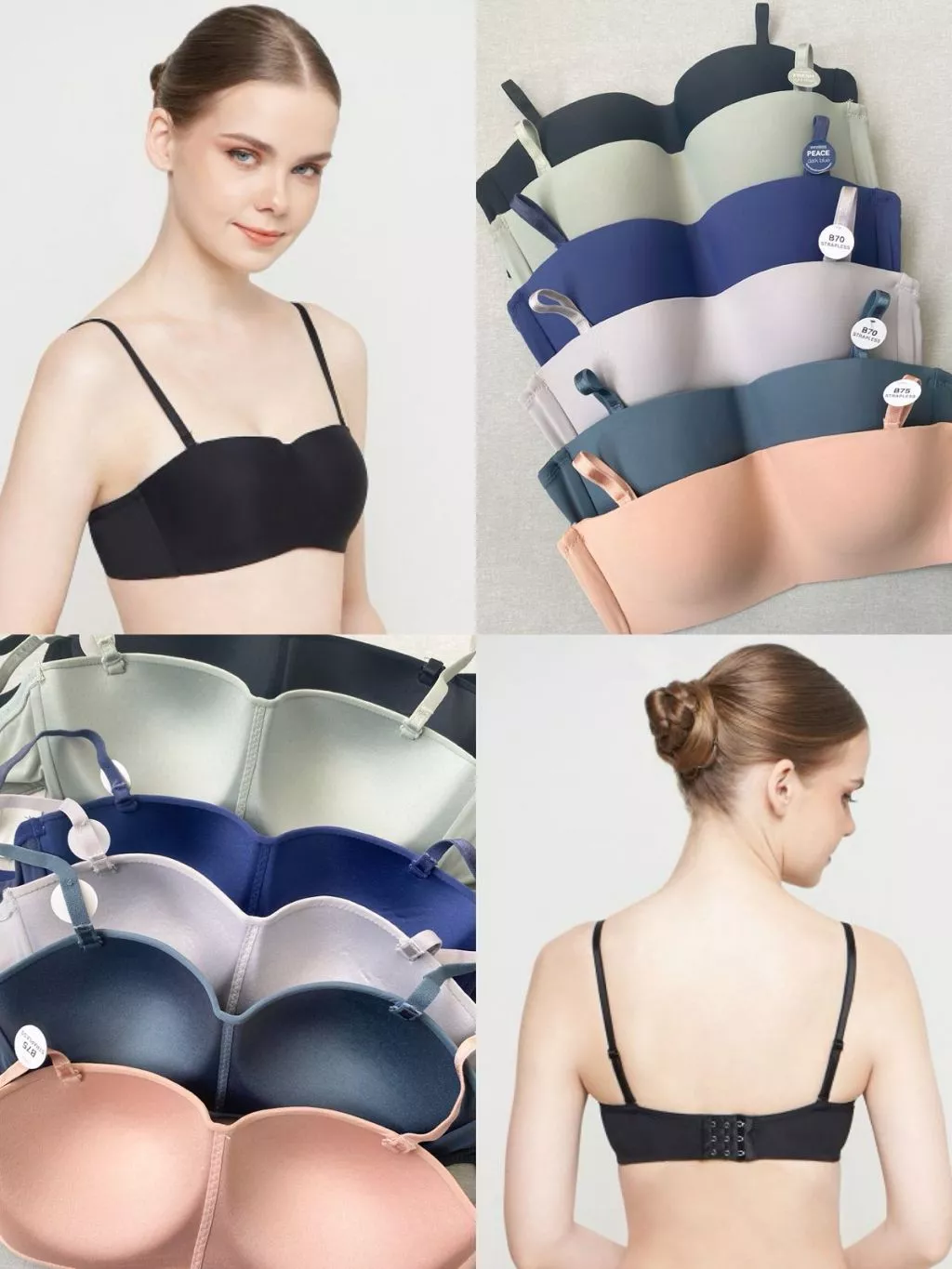 Bra Pie*re Card!n Perfect Colours Wireless Bandeau Bra PC (Tanpa Kawat) - 1296
