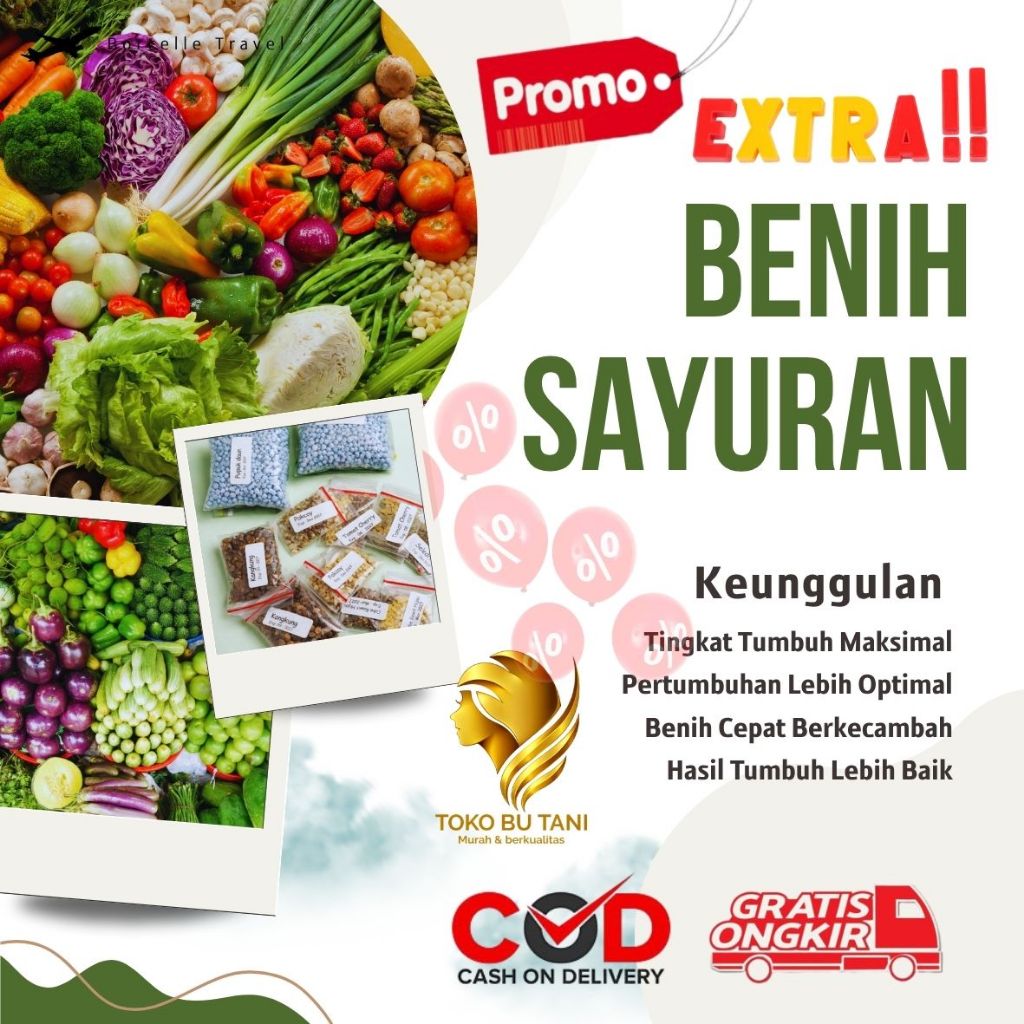 Benih Sayur Murah Varian Lengkap Mudah Tumbuh untuk Home Garden Super Promo