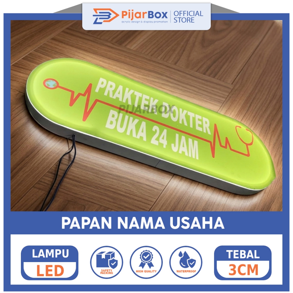 Jual Custom Papan Nama Lampu LED Slimbox Akrilik Signage Cafe Salon ...