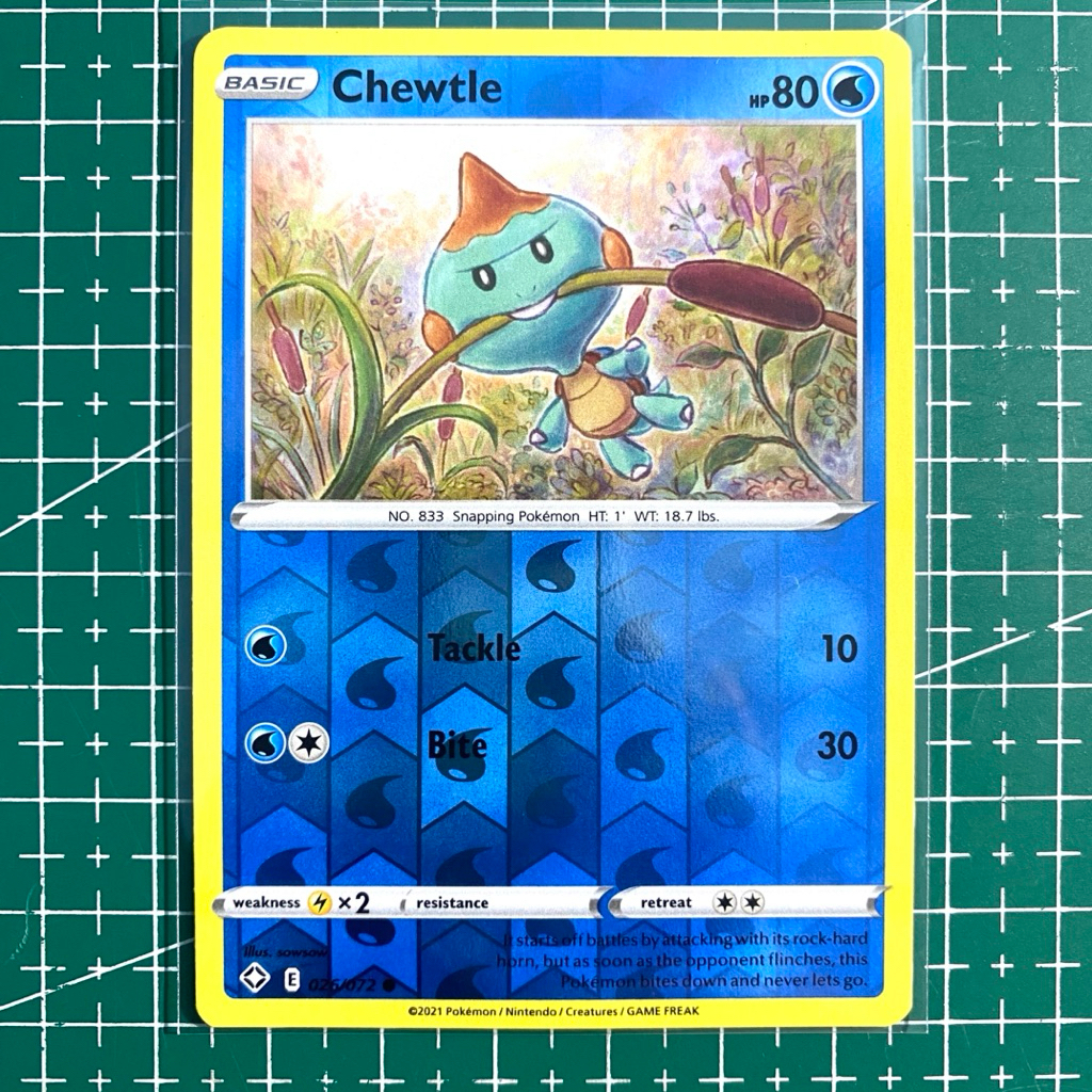 Jual Chewtle Reverse Holo Shining Fates 026/072 Pokemon Card English  Original Illustrator SowSow - Kartu Pokemon SWSH Hologram Bahasa Inggris |  Shopee Indonesia