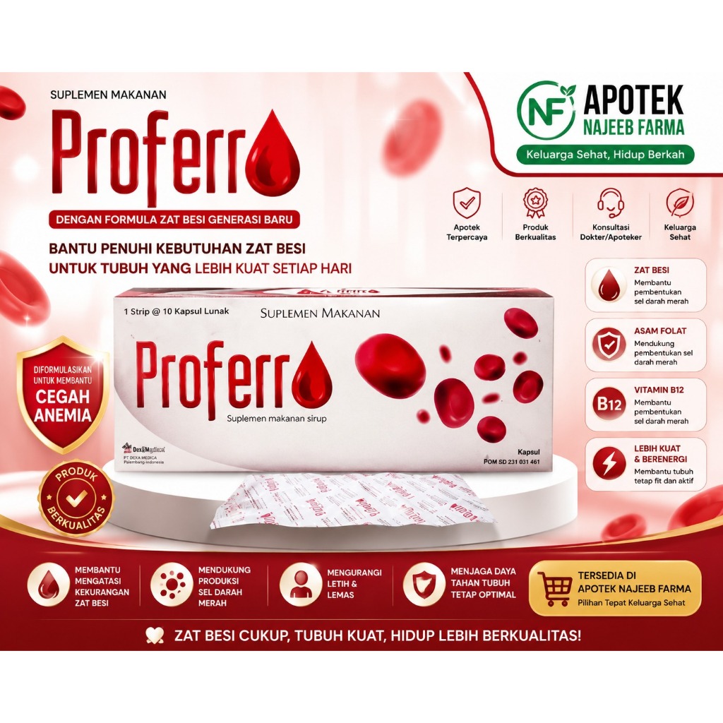 Jual PROFERRO 1 BOX 30 TABLET BANTU KEBUTUHAN ZAT BESI | Shopee Indonesia