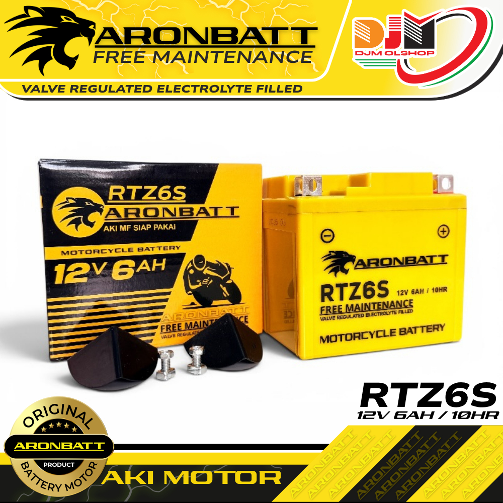 ARONBATT Aki Kering Motor Vario 125 Vario 150 Nmax New 155 Aerox New 12V 6Ah RTZ6S