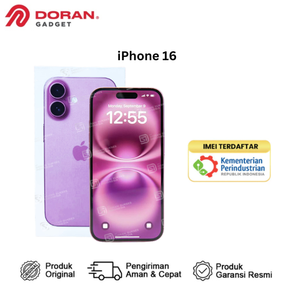 APPLE iPhone 16 128GB 256GB 512GB A18 CPU 6C GPU 5C OLED - Garansi Resmi
