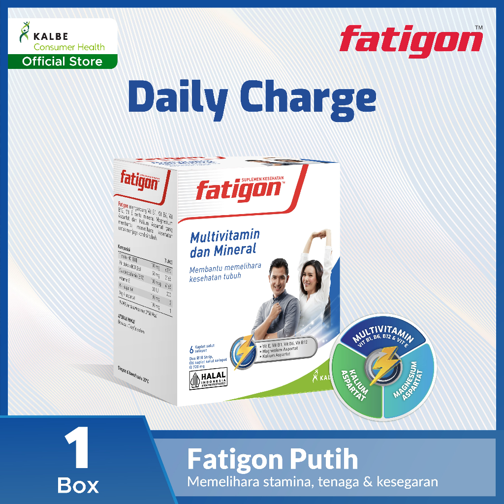 Fatigon Multivitamin 1 Box isi 10 Strip x 6 Kaplet