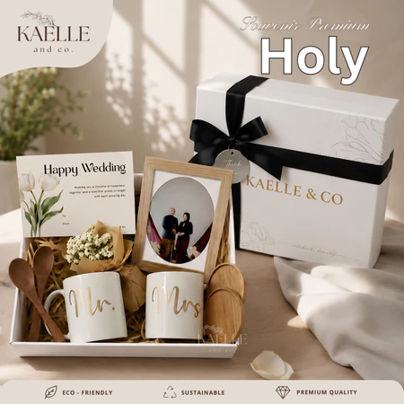 Kaelle and Co - HOLY | Hampers Mug Gelas Couple Custom / Souvenir Ultah Birthday Wedding