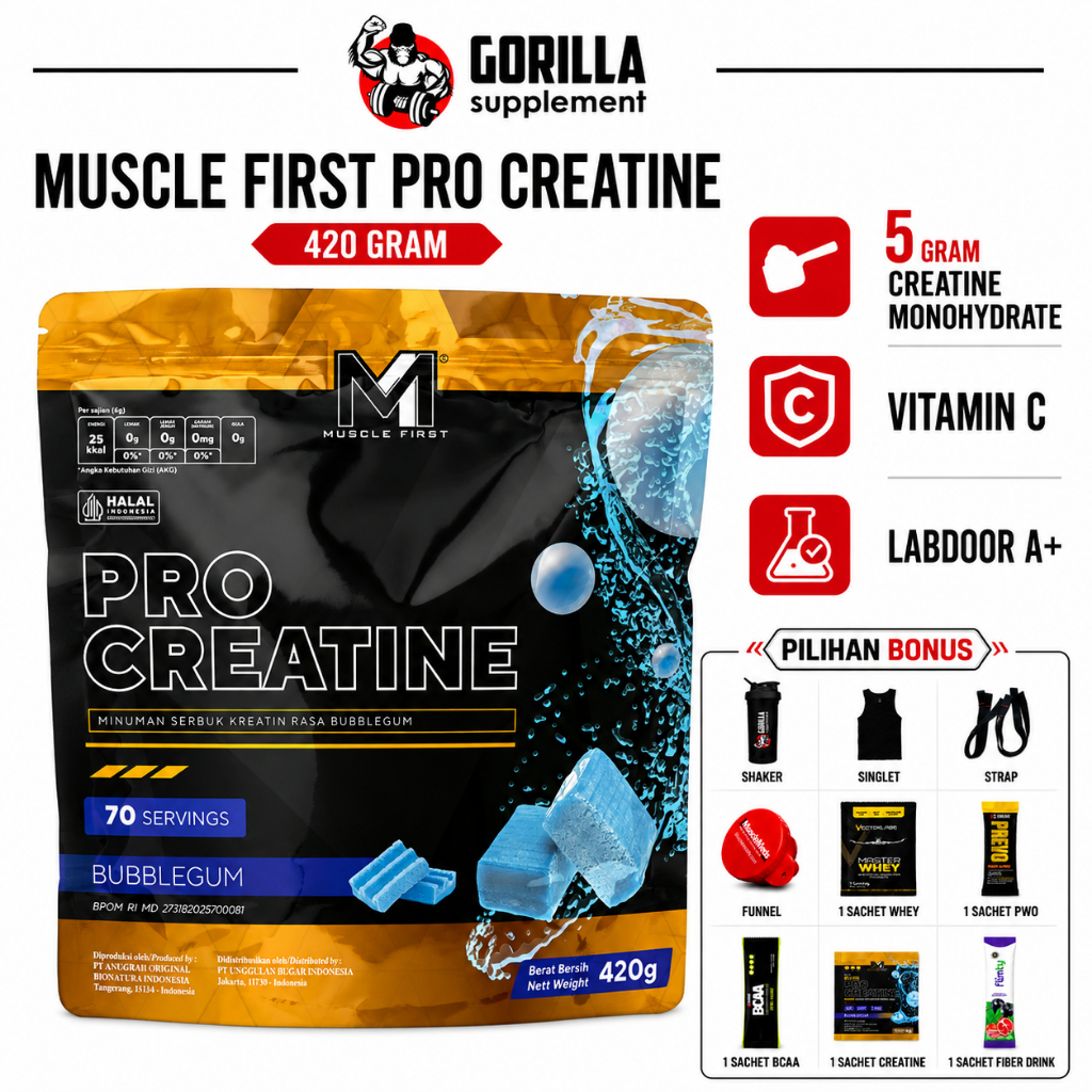 Jual Muscle First Pro Creatine 420 Gram 70 Serving Suplemen Fitness M1 ...