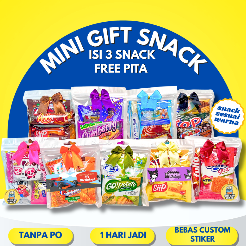 Jual Mini Gift Snack 5 Ribuan Paket Snack Kado Mini Freebies Ultah ...