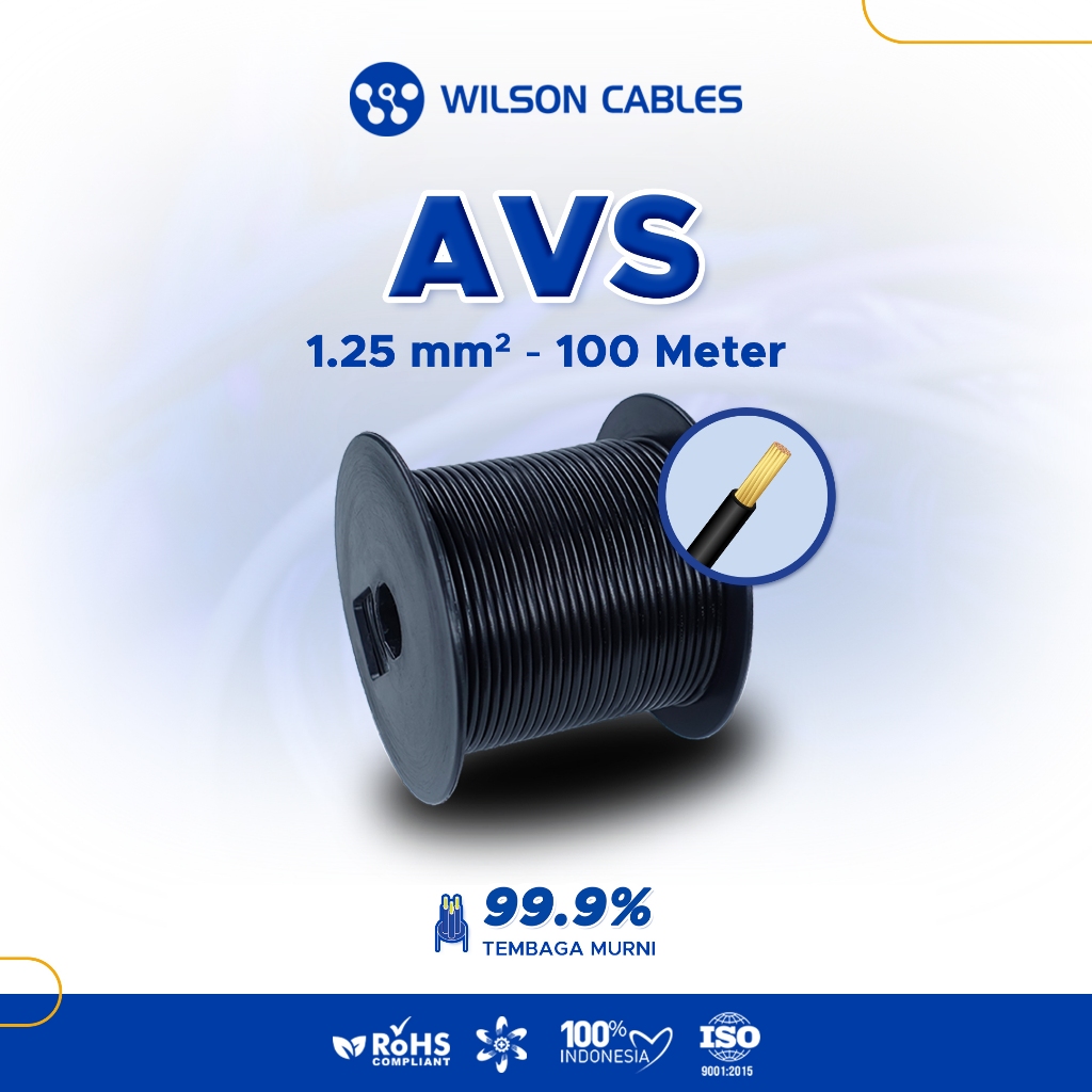 Jual WILSON CABLES - AVS 1.25 mm² (100 Meter) - Kabel Otomotif Tembaga ...