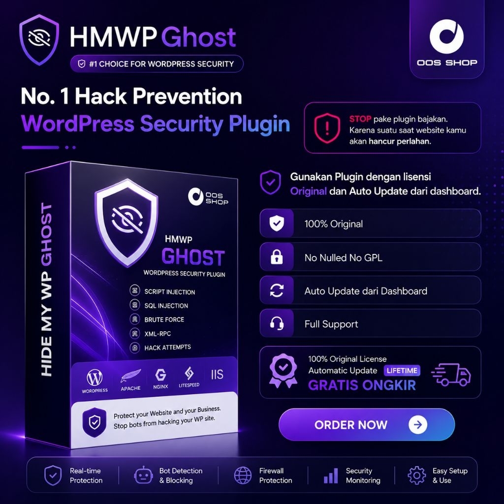 Jual Hide My WP Ghost PRO – Security Plugin 100% Original License ...
