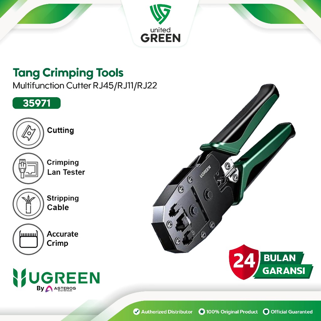 Jual UGREEN 35971 Tang Crimping Tool RJ45 RJ11 RJ12 Kabel LAN Network ...