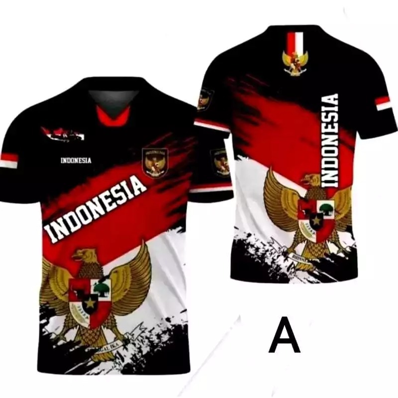 Baju Hut RI 17 Agustus Baju Indonesia Kaos Merah Putih Baju Kemerdekaan Republik Indonesia full Printing