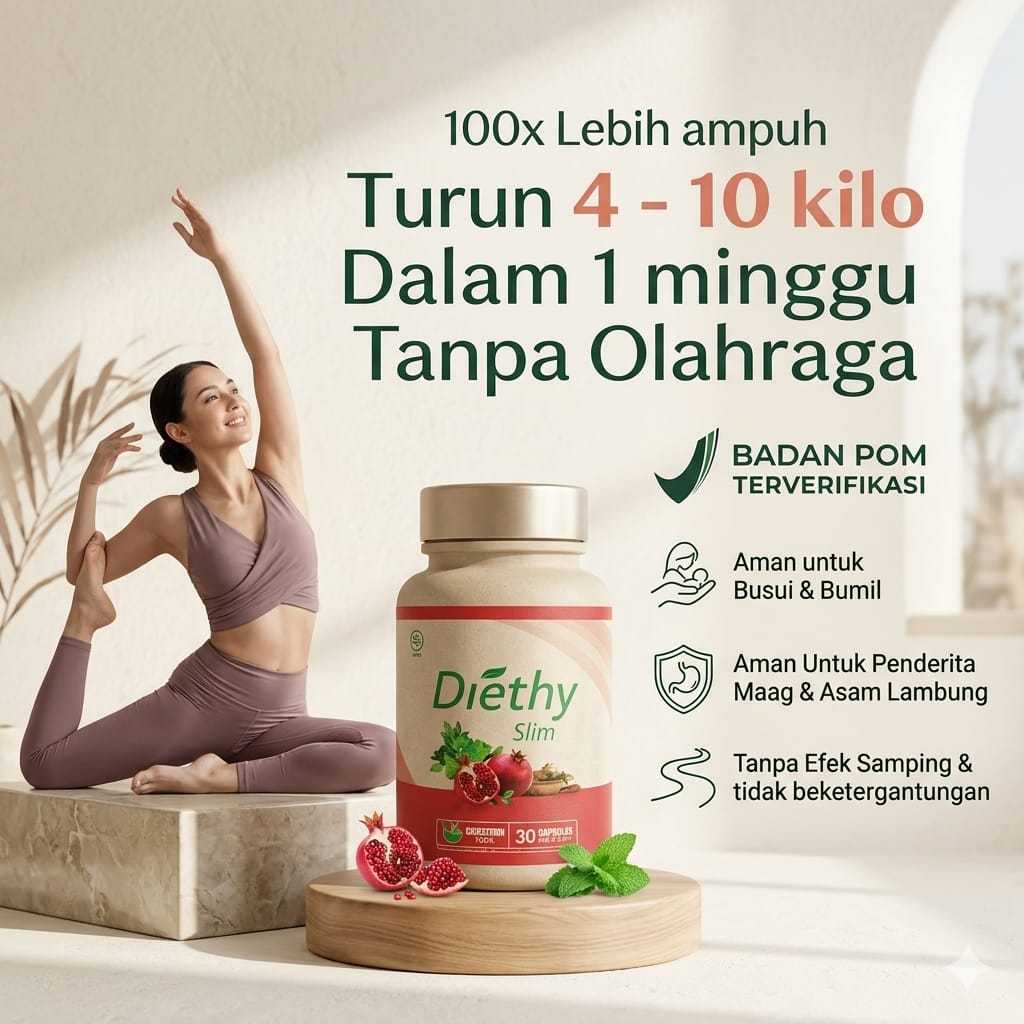 Diethy Herbal Diet Penurun Berat Badan Turun 7-10kg Dalam Satu Minggu Pelangsing