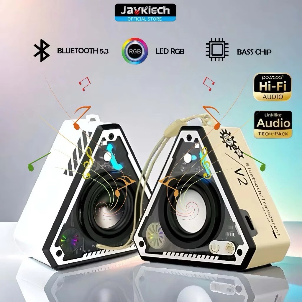 Jual Bluetooth Speaker SEGITIGA Transparant RGB Bluetooth 5.3 V2 ...