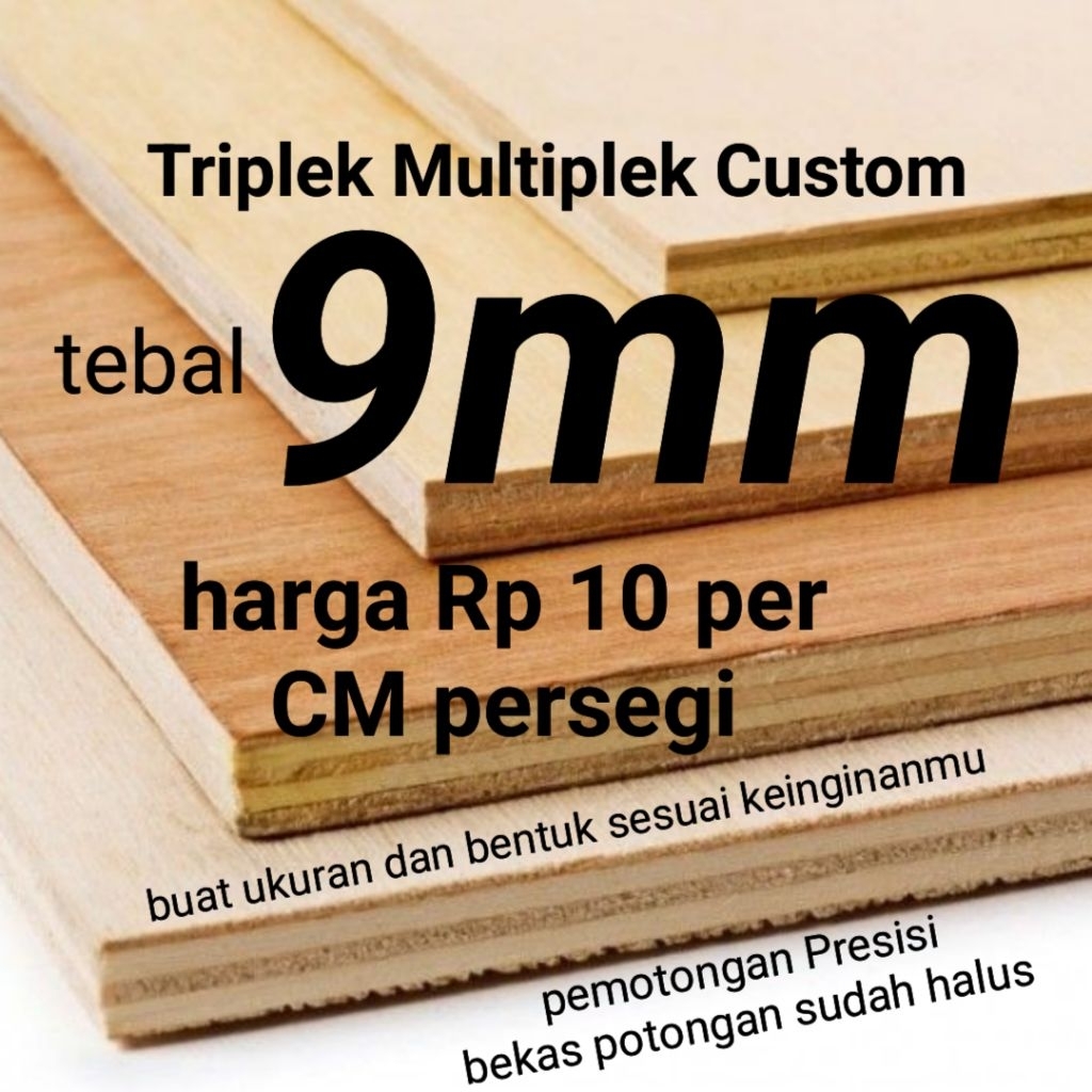 Jual Triplek Multiplek Custom 9mm request ukuran | Shopee Indonesia